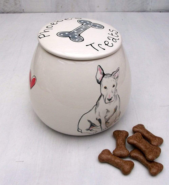 Medium outlet personalised dog bowl, custom dog set, personalised treat jar, personalised dog set, custom dog bowl, dog food canister, treat jar